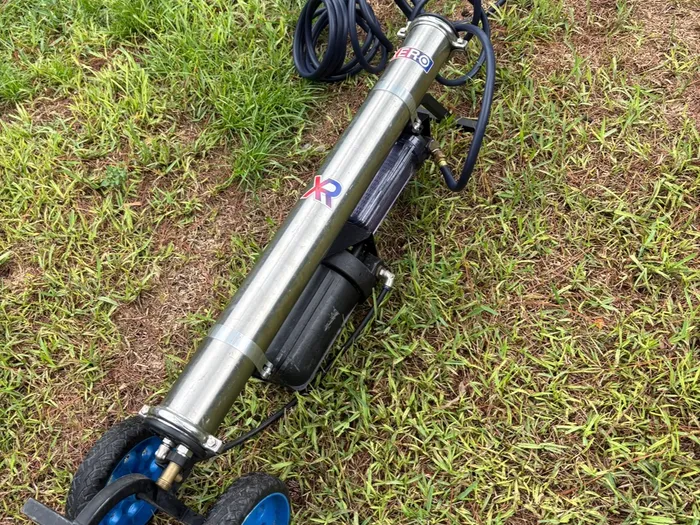 Our reverse osmosis tank and water-fed pole, packed and ready